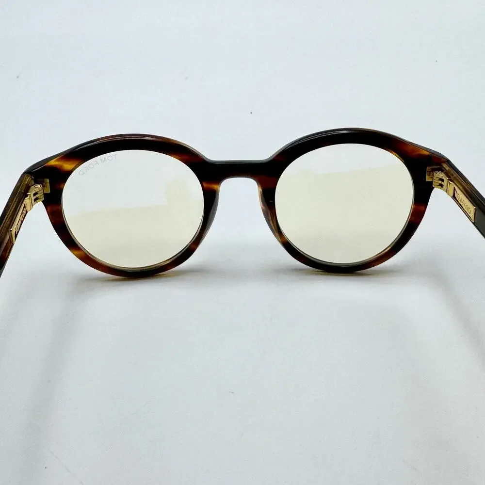 Tom Ford Eyeglasses Frame TF6061-B 055 Havana Brown Round 50-23-145 New